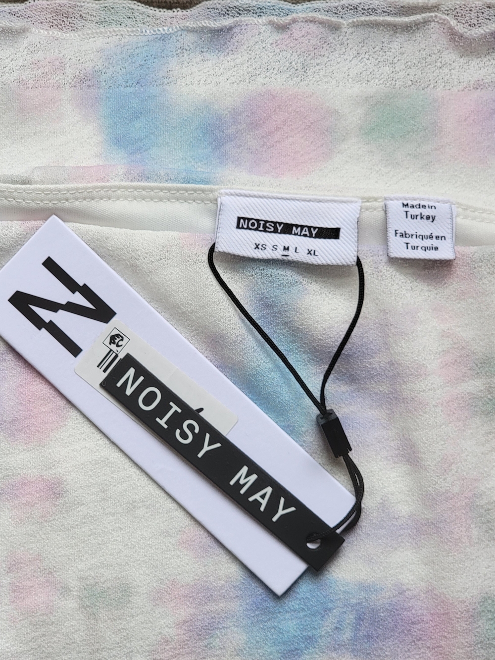 Noisy May Pastel Tie-Dye Mini Skirt - White, Light Blue, Pink, Mint - Picture 5 of 6